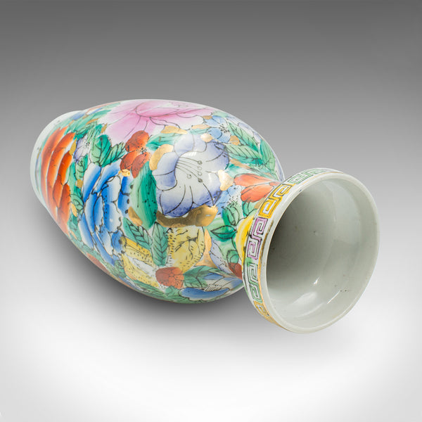 Small Vintage Posy Vase, Chinese, Decorative Ceramic, Flower Pot, Handpainted