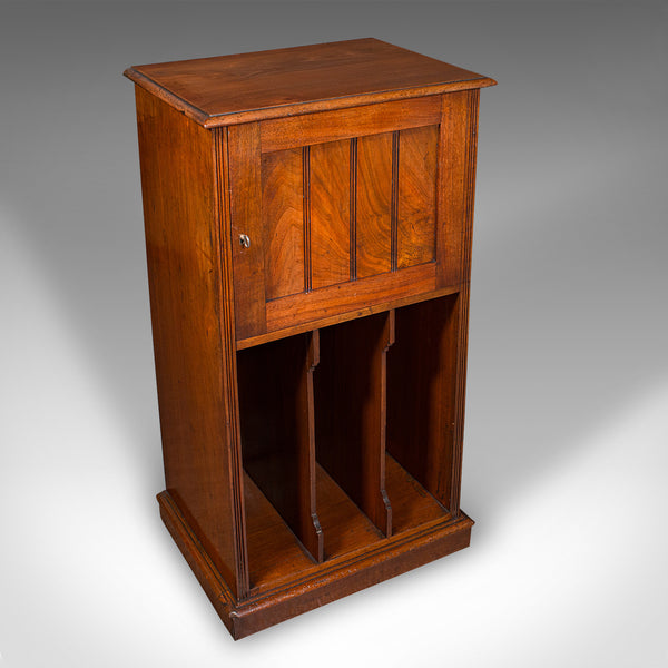 Antique Music Cabinet, English, Walnut, Drawing Room, Side Cabinet, Victorian