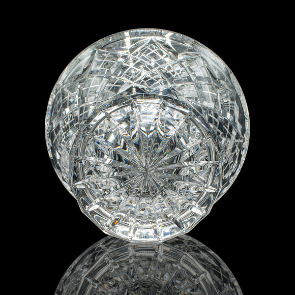 Vintage Cut Crystal Whiskey Waterer, English, Mid Century, Pouring Ewer, C.1950