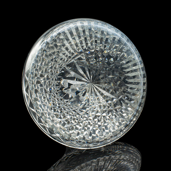 Vintage Ship’s Decanter, English, Crystal Glass Wine Vessel, Mid Century, C.1960
