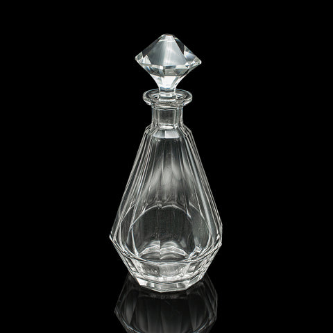Vintage Gin Decanter, English, Cut Glass, Spirits, Liqueurs, Art Deco, C.1930