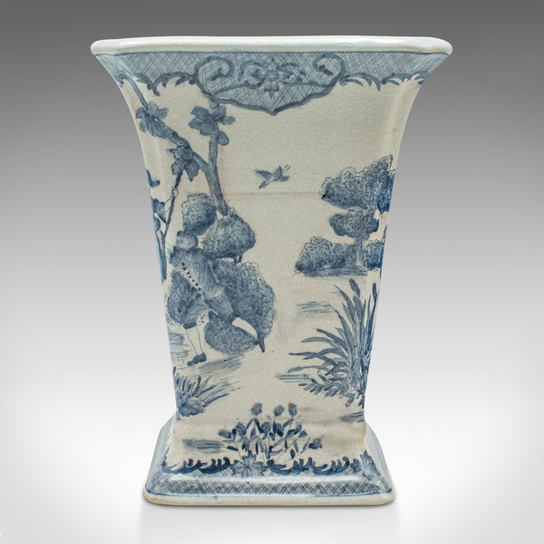 Vintage Trumpet Vase, Chinese, Ceramic, Flower Sleeve, European Romantic Taste