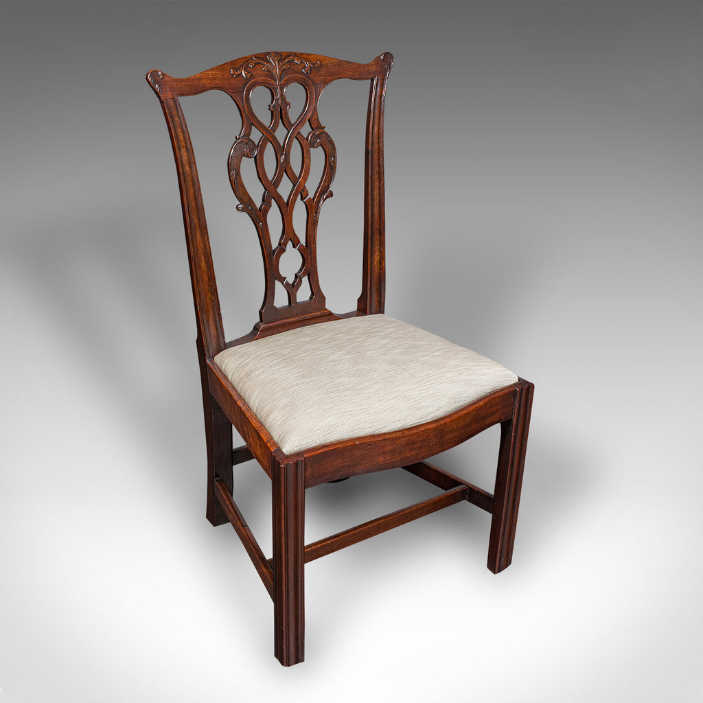 4 Antique Dining Room Chairs, English, Seat, After Chippendale, C.1800 ...