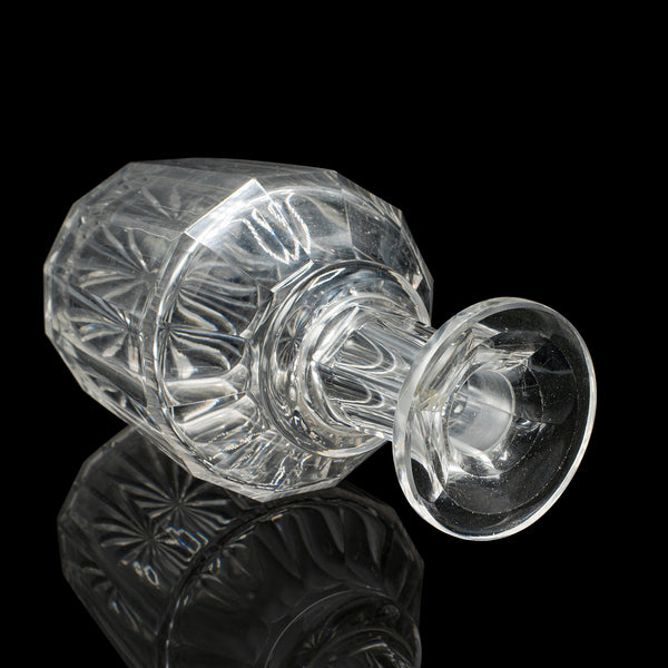Antique Whiskey Decanter, English, Glass, Scotch, Barware, Victorian, Circa 1900