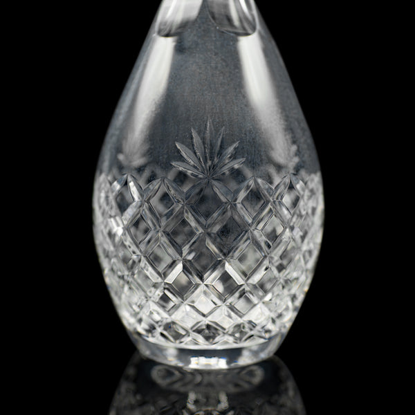 Vintage Claret Decanter, English, Pineapple Cut Glass, Wine Vessel, Circa 1970