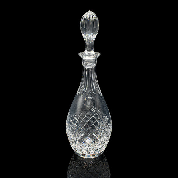 Vintage Claret Decanter, English, Pineapple Cut Glass, Wine Vessel, Circa 1970