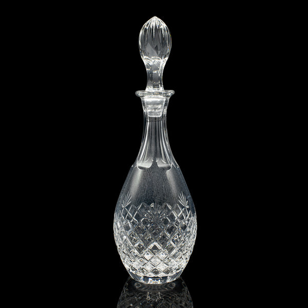 Vintage Claret Decanter, English, Pineapple Cut Glass, Wine Vessel, Circa 1970