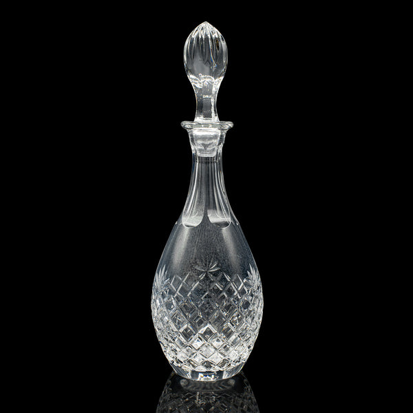 Vintage Claret Decanter, English, Pineapple Cut Glass, Wine Vessel, Circa 1970