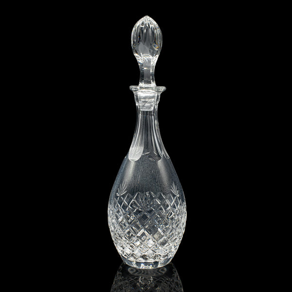 Vintage Claret Decanter, English, Pineapple Cut Glass, Wine Vessel, Circa 1970