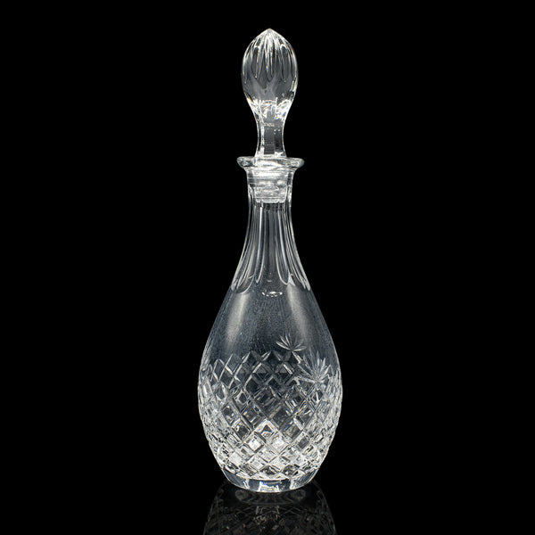 Vintage Claret Decanter, English, Pineapple Cut Glass, Wine Vessel, Circa 1970