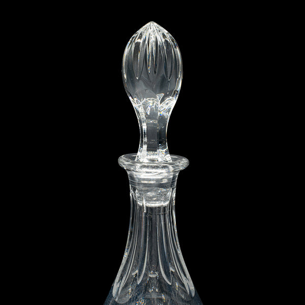 Vintage Claret Decanter, English, Pineapple Cut Glass, Wine Vessel, Circa 1970
