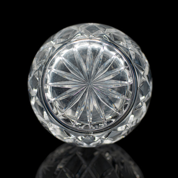 Vintage Liqueur Decanter, English, Cut Crystal Glass, Mid 20th Century, C.1960