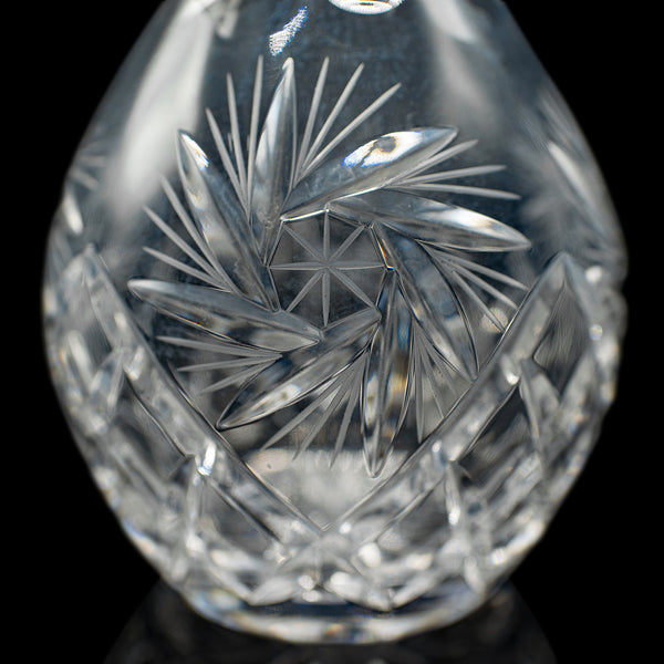 Vintage Liqueur Decanter, English, Cut Crystal Glass, Mid 20th Century, C.1960