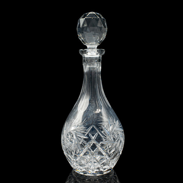Vintage Liqueur Decanter, English, Cut Crystal Glass, Mid 20th Century, C.1960