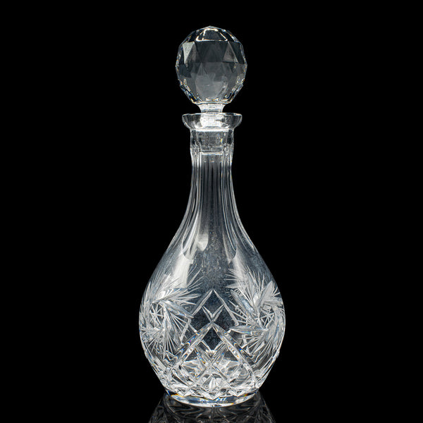 Vintage Liqueur Decanter, English, Cut Crystal Glass, Mid 20th Century, C.1960