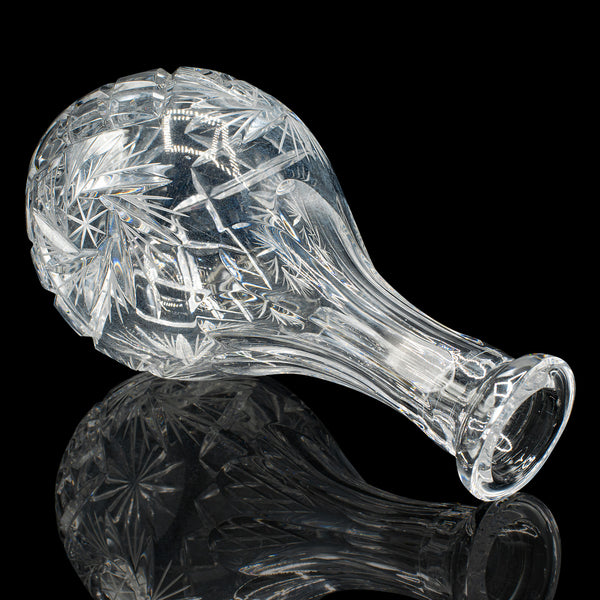 Vintage Liqueur Decanter, English, Cut Crystal Glass, Mid 20th Century, C.1960