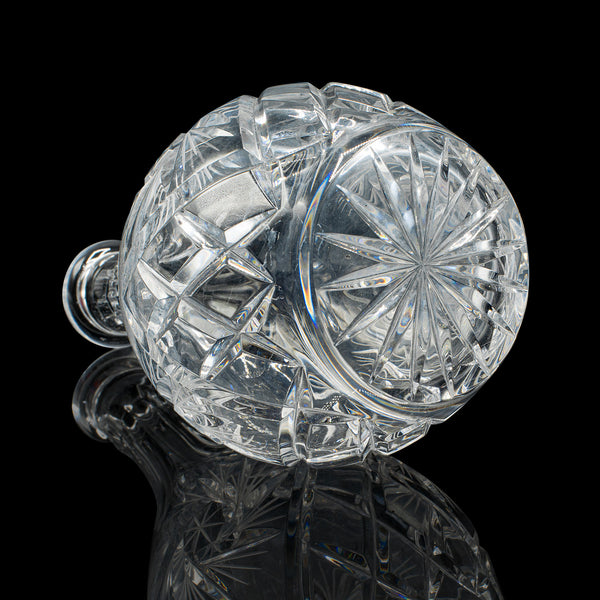 Vintage Liqueur Decanter, English, Cut Crystal Glass, Mid 20th Century, C.1960