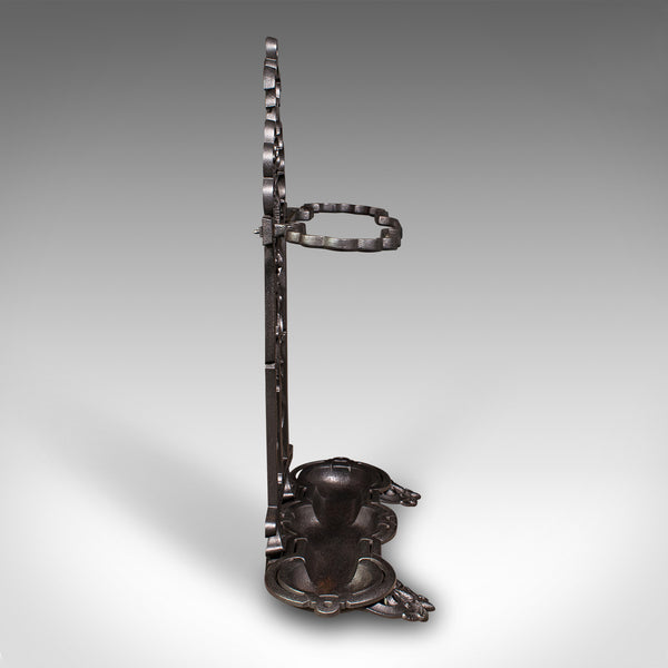 Antique Ornate Stick Stand, English, Umbrella Loop, Victorian, Jacobean Taste