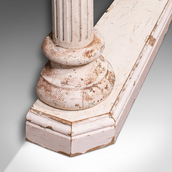 Antique Corinthian Console Table, English Pine, Marble, Hallway Stand, Victorian