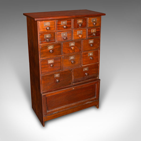 Antique Apothecary Chest of Drawers, English, Chemist’s Shop Cabinet, Victorian