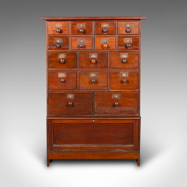 Antique Apothecary Chest of Drawers, English, Chemist’s Shop Cabinet, Victorian