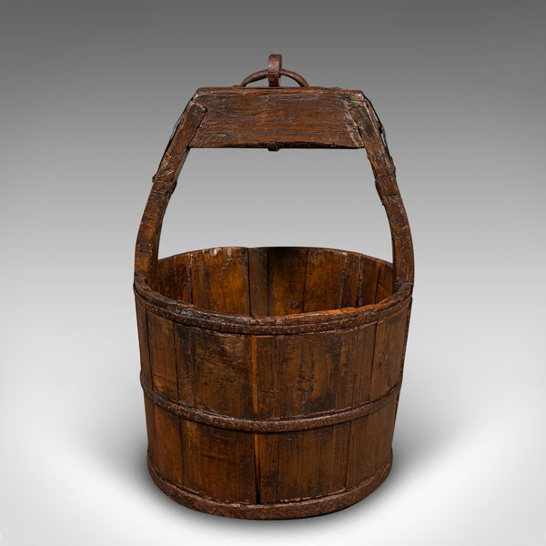 Large Antique Country Garden Well Bucket, English, Planter, Georgian, Fuel Store