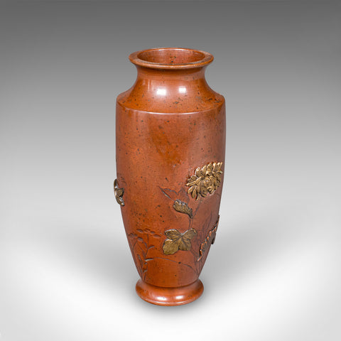 Small Antique Display Urn, Japanese Bronze, Posy Vase, Meiji Taste, Victorian