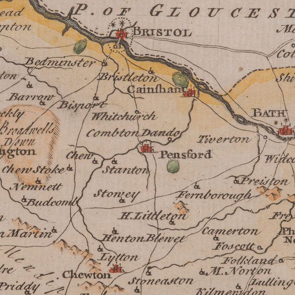 Antique Somerset Map, Thomas Kitchin, English, Cartographic Reference, Georgian