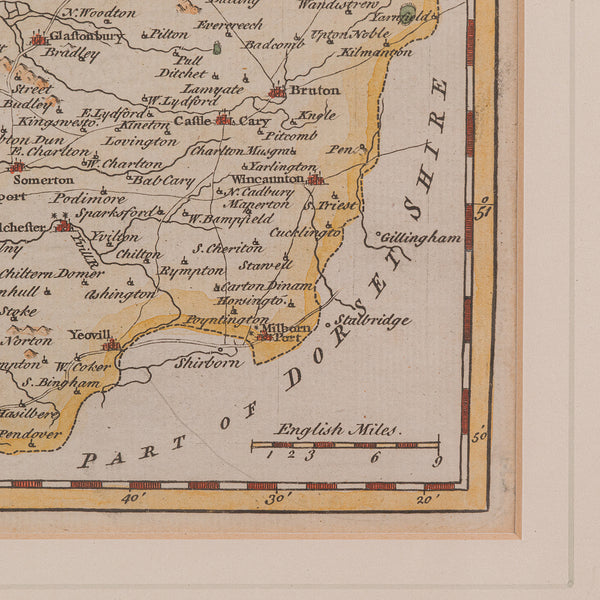 Antique Somerset Map, Thomas Kitchin, English, Cartographic Reference, Georgian