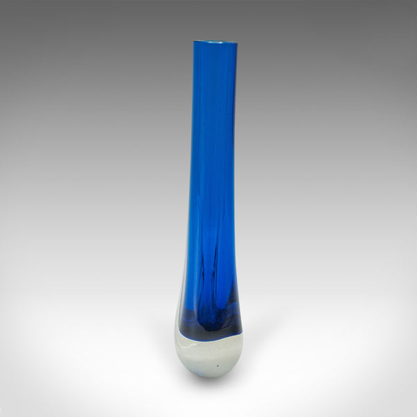 Vintage Teardrop Posy Vase, English, Art Glass, Flower Sleeve, Decor, Display