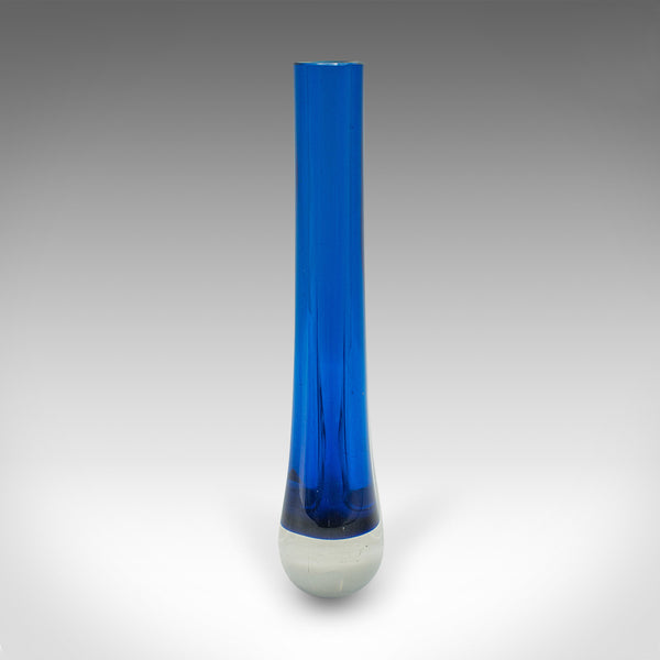 Vintage Teardrop Posy Vase, English, Art Glass, Flower Sleeve, Decor, Display