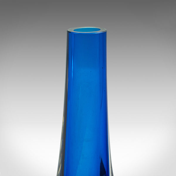 Vintage Teardrop Posy Vase, English, Art Glass, Flower Sleeve, Decor, Display