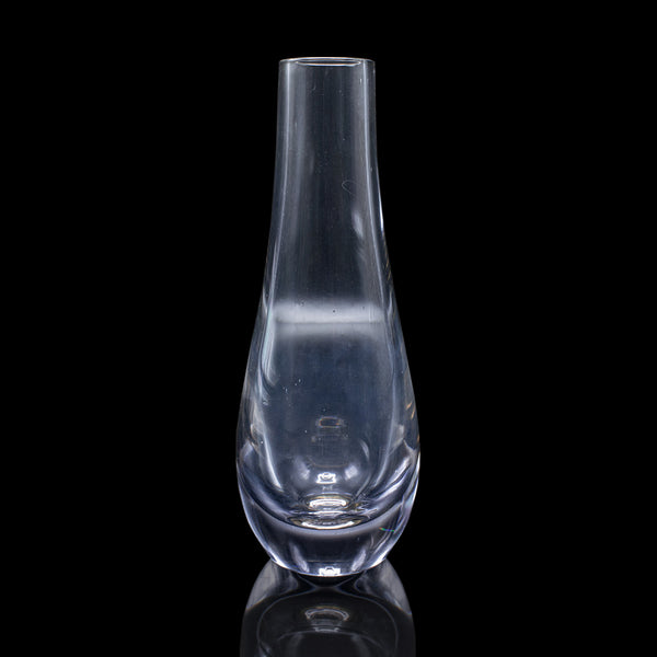 Vintage Flower Sleeve, English, Art Glass, Display, Tear Drop Posy Vase, C.1980