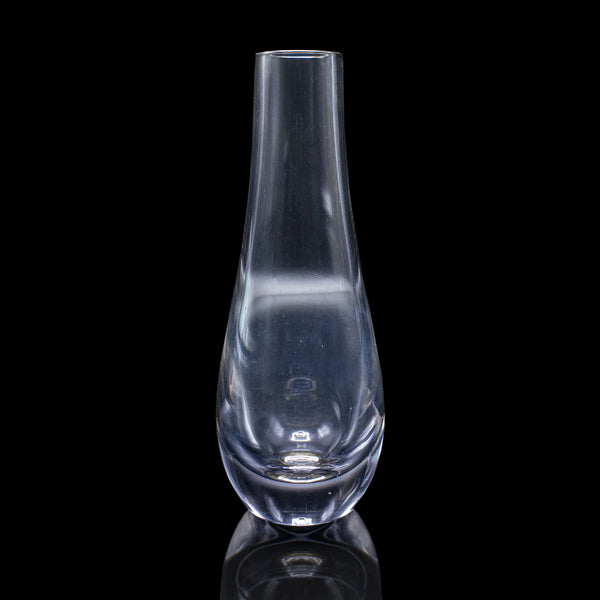 Vintage Flower Sleeve, English, Art Glass, Display, Tear Drop Posy Vase, C.1980