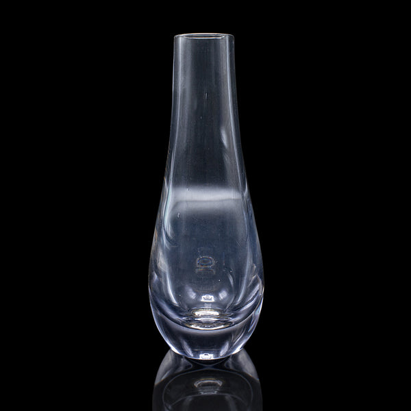 Vintage Flower Sleeve, English, Art Glass, Display, Tear Drop Posy Vase, C.1980