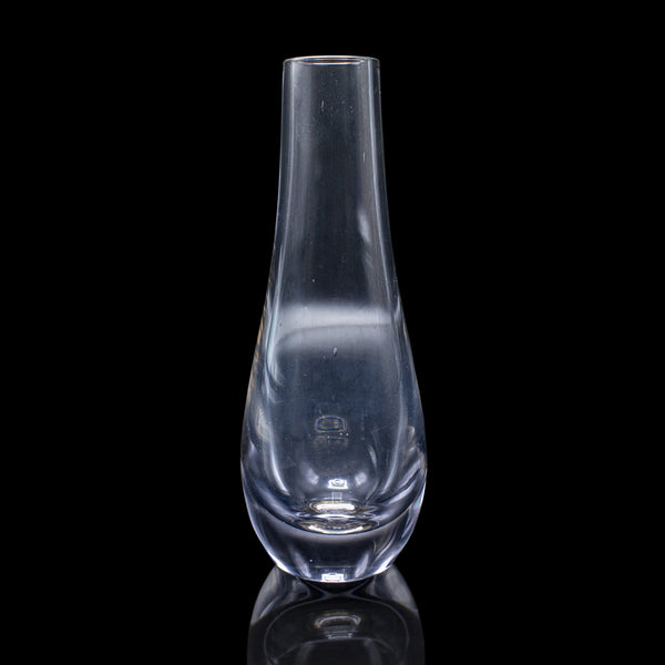 Vintage Flower Sleeve, English, Art Glass, Display, Tear Drop Posy Vase, C.1980