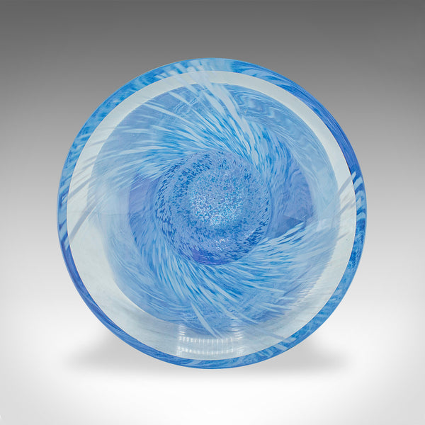 Small Vintage Spiral Motif Posy Vase, Scottish, Art Glass, Flower Sleeve, Decor