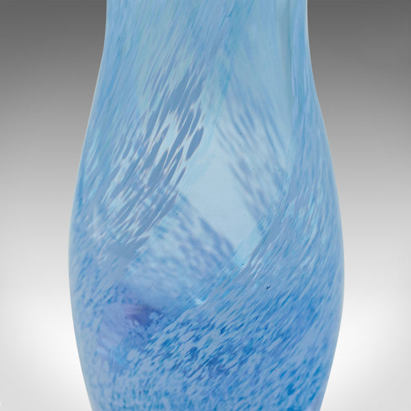 Small Vintage Spiral Motif Posy Vase, Scottish, Art Glass, Flower Sleeve, Decor