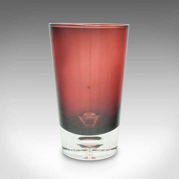 Vintage Flower Vase, Finnish, Art Glass, Display, Decorative, Mid Century, 1960