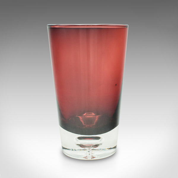 Vintage Flower Vase, Finnish, Art Glass, Display, Decorative, Mid Century, 1960
