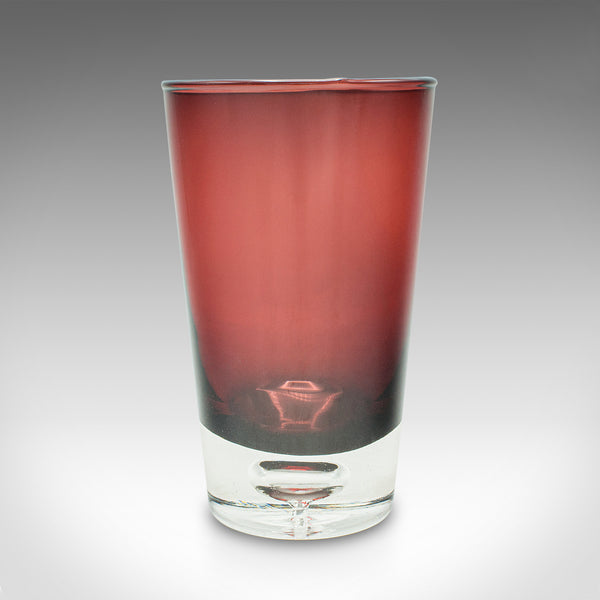 Vintage Flower Vase, Finnish, Art Glass, Display, Decorative, Mid Century, 1960