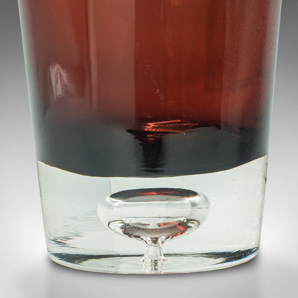 Vintage Flower Vase, Finnish, Art Glass, Display, Decorative, Mid Century, 1960