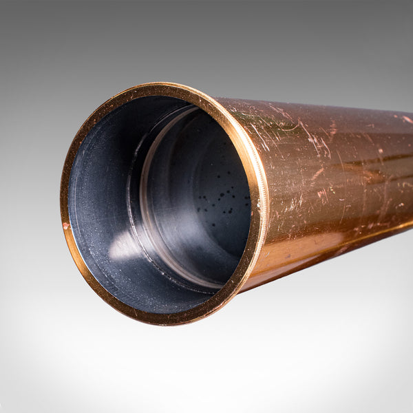 Vintage Library Telescope, English, Brass, Broadhurst Clarkson, Astronomical