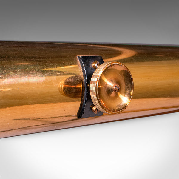 Vintage Library Telescope, English, Brass, Broadhurst Clarkson, Astronomical