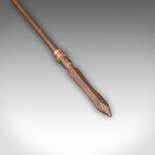 Antique Fireside Companion Set, French Bronze Fire Tools, Art Nouveau, Victorian