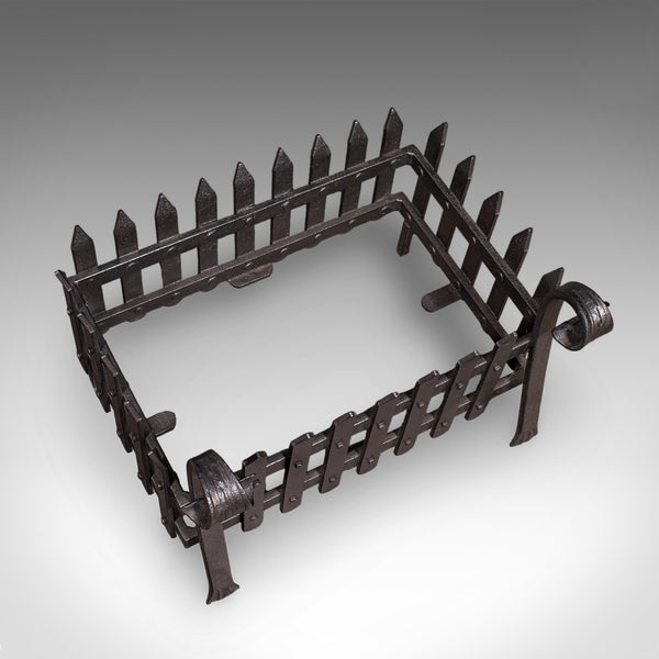 Antique Fireplace Hearth Set, English, Cast Iron, Fire Back, Grate, Victorian