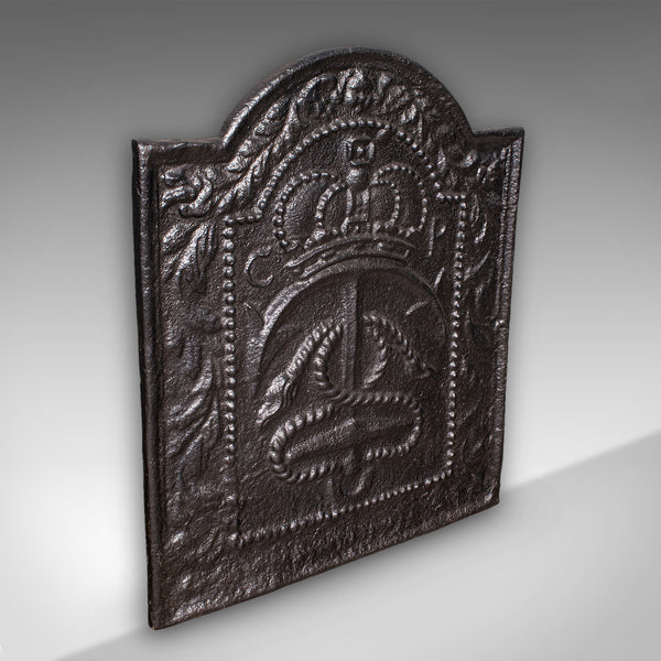 Antique Fireplace Hearth Set, English, Cast Iron, Fire Back, Grate, Victorian