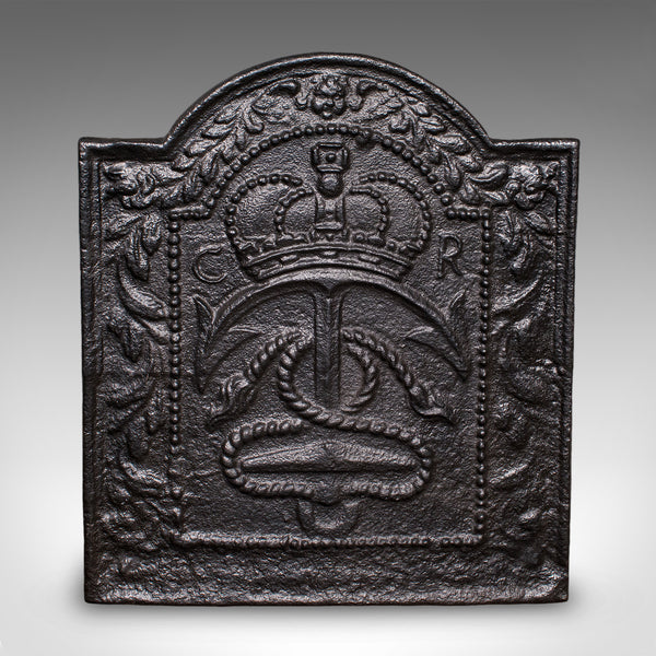 Antique Fireplace Hearth Set, English, Cast Iron, Fire Back, Grate, Victorian