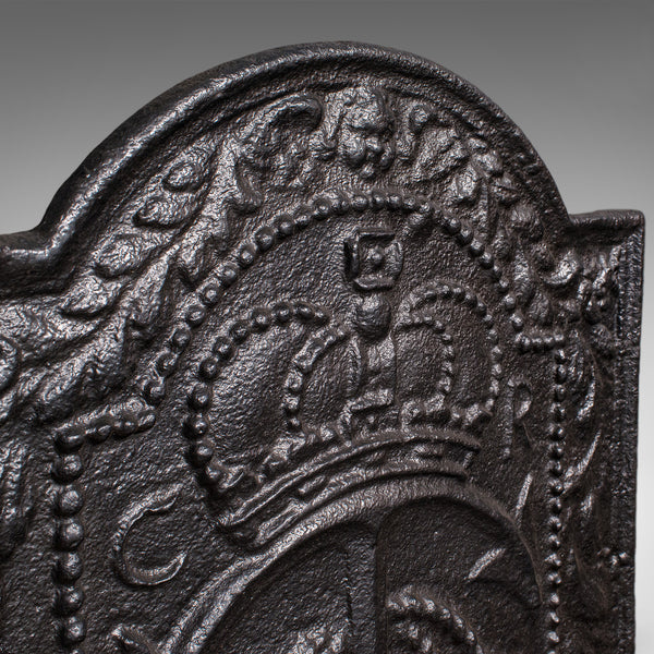 Antique Fireplace Hearth Set, English, Cast Iron, Fire Back, Grate, Victorian