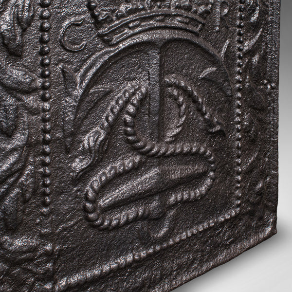 Antique Fireplace Hearth Set, English, Cast Iron, Fire Back, Grate, Victorian